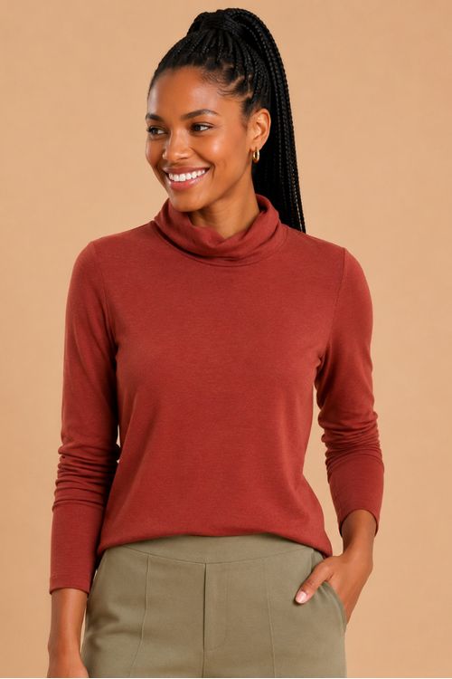 Blusa malha Liocel max gola AMEIXA